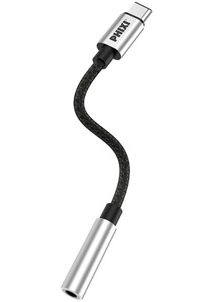 Basic CA111 Metal Başlıklı Örgü Type-C To 3.5mm Jack Çevirici