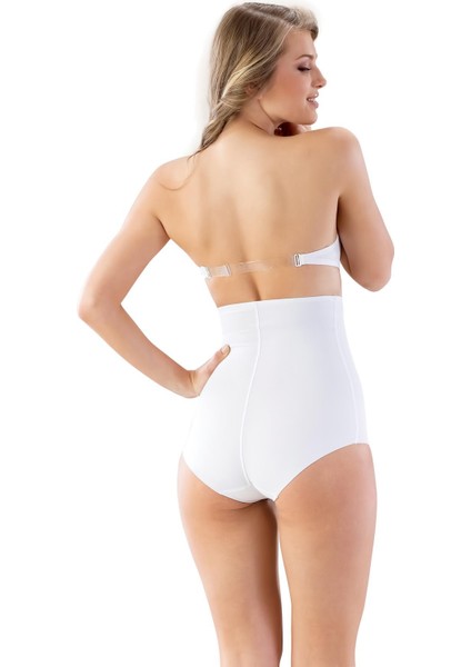 Hsyn Beyaz Mi 2813 Yüksek Bel Slip Lazer Korse Akdenizpos Yeni