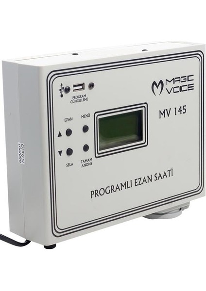 Hsyn MV-145 3 Hocalı Programlı Duvar Tipi Ezan Saati Akdenizpos Yeni