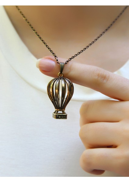 Kapadokya Balon Modelli Antik Kadın Kolye EUK40