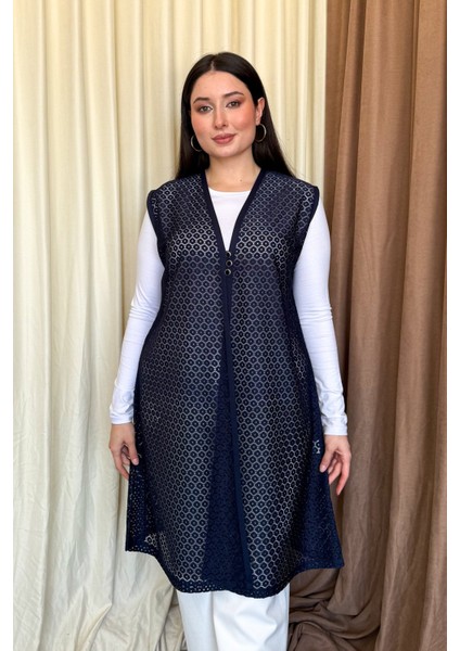 Kadın Dantel Uzun Yelek 261