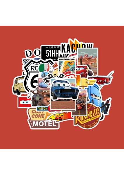 Cars Arabalar Sticker Paketi -Bullet Journal - Ajanda - Planner - Defter - Laptop Etiket Çıkartma Çok Renkli 10 x 15 Paket Boyutu 3 x 5 cm Stickerlar Paket Içeriği 25 Adet Dadi Ramba Sticker