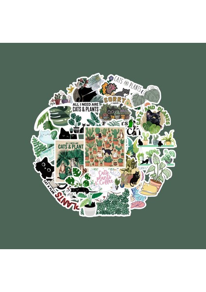 Bitkiler ve Kediler Sticker Paketi -Bullet Journal - Ajanda - Planner - Defter - Laptop Etiket Çıkartma Çok Renkli 10 x 15 Paket Boyutu 3 x 5 cm Stickerlar Paket Içeriği 25 Adet Dadi Ramba Sticker