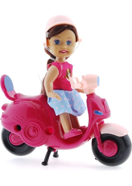 Cute Doll Mini Bebek ve Mor Vespa