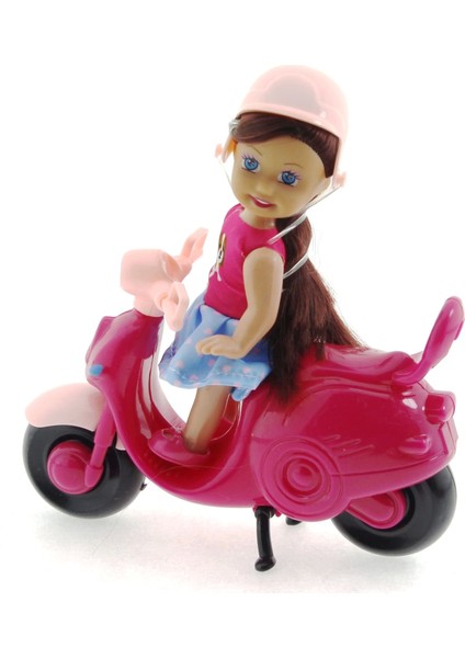 Cute Doll Mini Bebek ve Mor Vespa