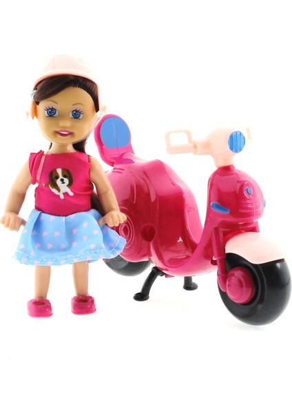 Cute Doll Mini Bebek ve Mor Vespa