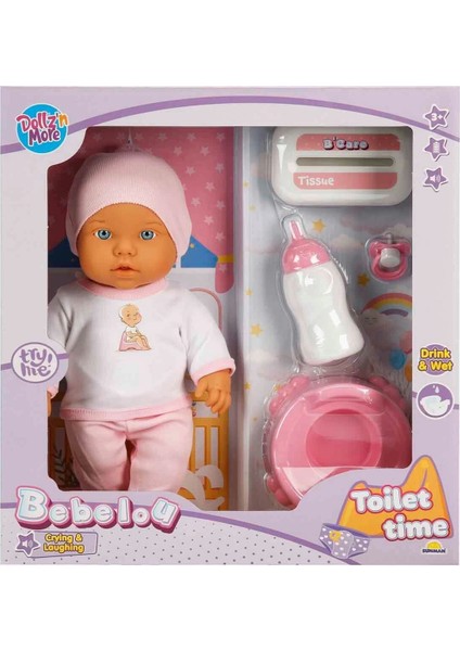1030141 Sesli Bebelou Tuvalet Zamanı Bebek Seti 32 cm