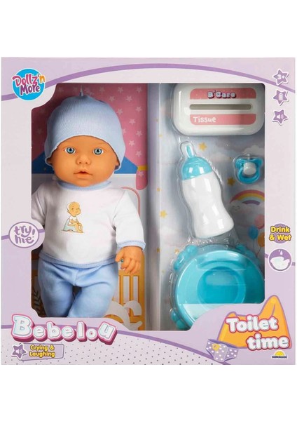 1030141 Sesli Bebelou Tuvalet Zamanı Bebek Seti 32 cm