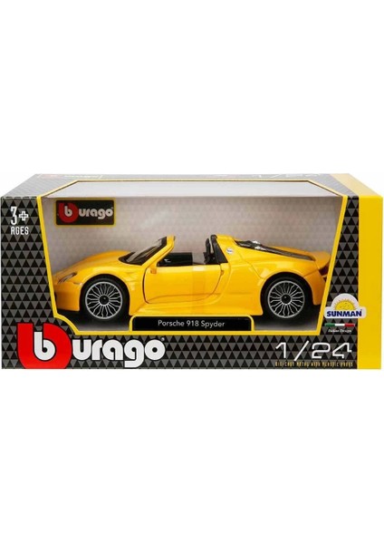 21076 1:24 Porsche 918 Spyder Model Araba