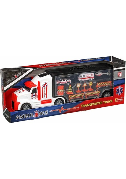 ERN-877 Heroes Toys Çantalı Ambulans Taşıyıcı Tır Seti - Eren Oyuncak