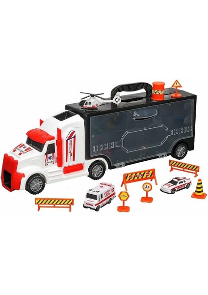 ERN-877 Heroes Toys Çantalı Ambulans Taşıyıcı Tır Seti - Eren Oyuncak