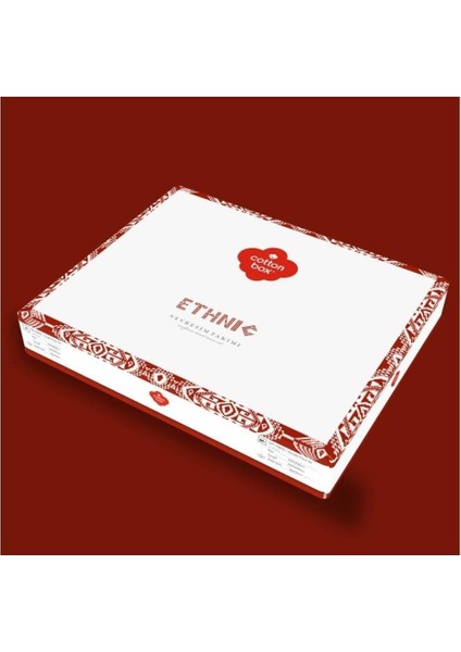 Cotton Box Etnich Tek Kişilik Nevresim Takımı Felix Kiremit