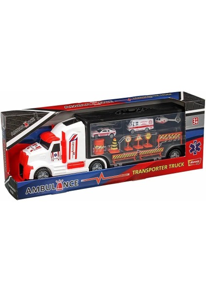 ERN-877 Heroes Toys Çantalı Ambulans Taşıyıcı Tır Seti - Eren Oyuncak