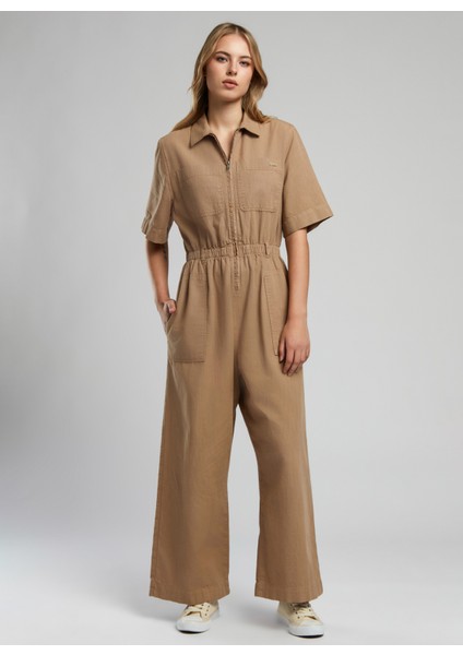 Düz Camel Kadın Tulum 252 Lcf 244001 Alıa A. Camel