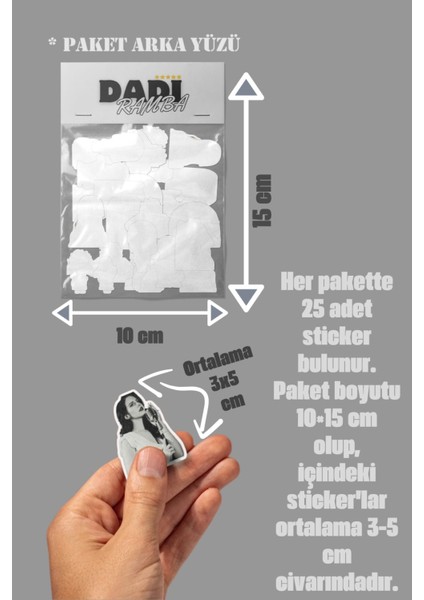 Blabk And White Vintage Sticker Paketi