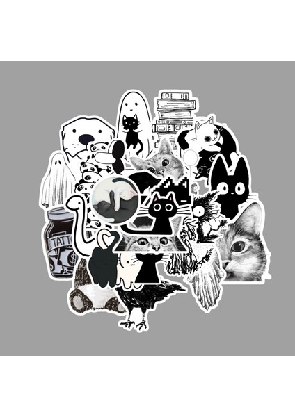 Black And White Şapşal Sticker Paketi