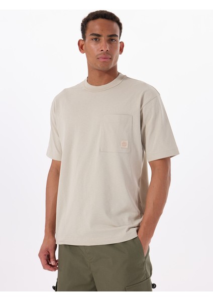 Bisiklet Yaka Bej Erkek T-Shirt Te_cotton fiyatları