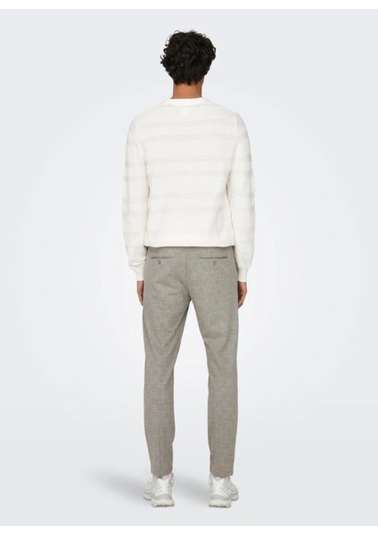 Normal Bel Dar Paça Gri Erkek Pantolon Onsmark Slım Check 020919 Pant Noos modelleri