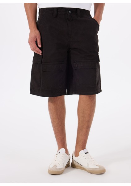 Regular Fit Siyah Erkek Şort M5GD53WGCVAJBLK Go Twıll Cargo Sht modelleri