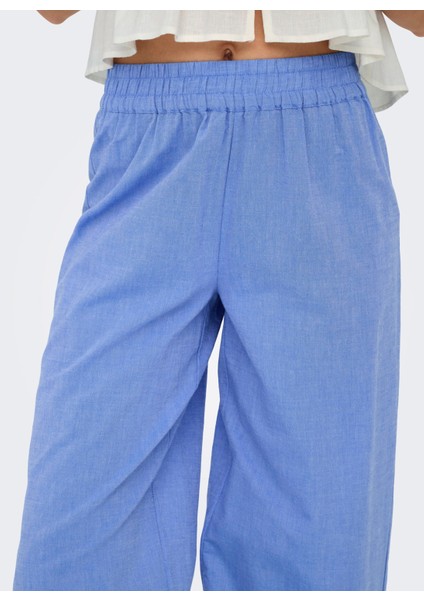 Orta Bel Normal Mavi Kadın Pantolon Onlpaula Tulum Emb Pull-Up Pant Wvn modelleri