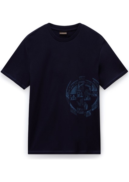 NP0A4IEA1761-S-VANNI Prt Ss Lacivert Relaxed Erkek T-Shirt indirimleri