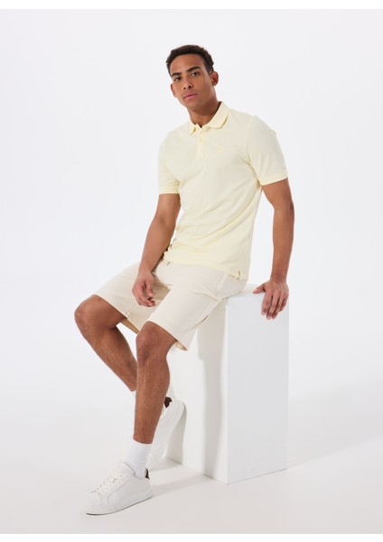 A10193952008010-MB CT953 Polo T-Sh Sarı Regular Fit Düz Erkek T-Shirt modelleri