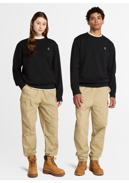 Woven Badge Ripstop Cargo Pant Bej Normal Paça Erkek Kargo Pantolon