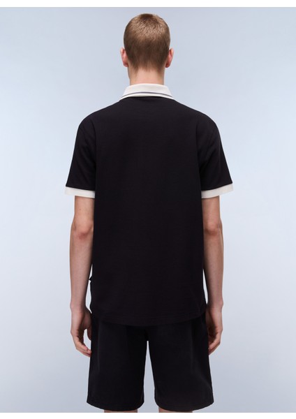 NP0A4ID49411-E-ZERI Ss Siyah Relaxed Erkek T-Shirt modelleri