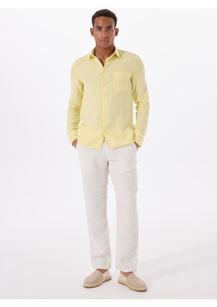 Standart Bel Normal Paça Standart Beyaz Erkek Pantolon Mr Tom Pants