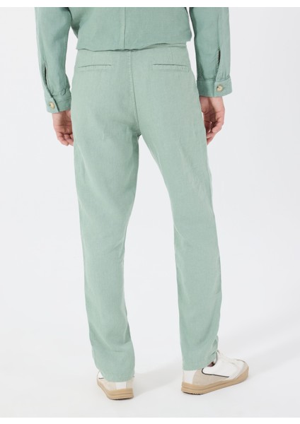 Standart Bel Normal Paça Standart Yeşil Erkek Pantolon Mr Brıckell Pants