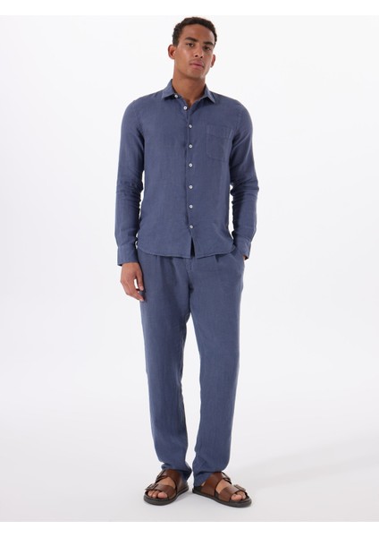 Lastikli Bel Normal Paça Standart Lacivert Erkek Pantolon Mr Rog Pants fiyatları