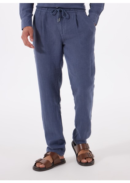 Lastikli Bel Normal Paça Standart Lacivert Erkek Pantolon Mr Rog Pants fırsatları