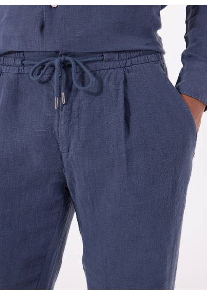 Lastikli Bel Normal Paça Standart Lacivert Erkek Pantolon Mr Rog Pants indirimleri