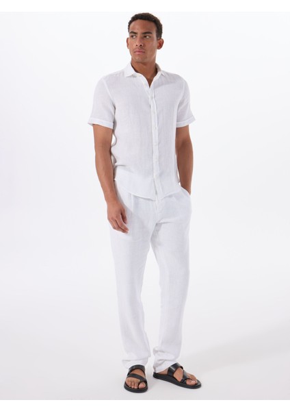 Standart Düğmeli Yaka Beyaz Erkek Gömlek Mr Short Sleeve fiyatları