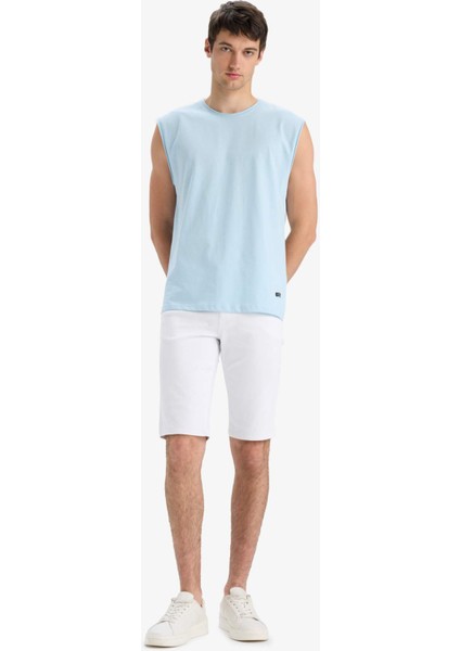 %100 Pamuk Boxy Fit Bisiklet Yaka Basic Düz Atlet C7205AX25SM fiyatları