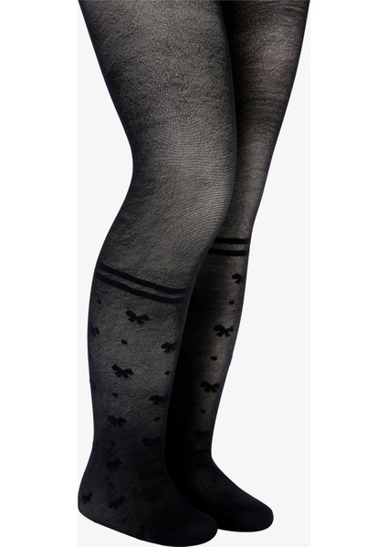 Pretty Bowtie Stripe Siyah Külotlu Çorap fırsatları
