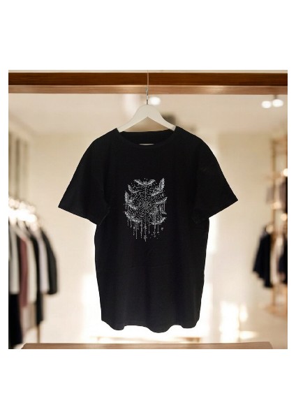 Oversize Geniş Kalıp Bisiklet Yaka Kısa Kollu Basic Düz Rahat Kumaş Tişört fiyatları