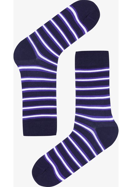 Erkek Green Stripe 3lü Çok Renkli Soket Çorap