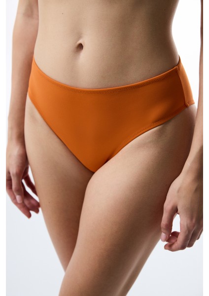 Turuncu Cover Yüksek Bel Bikini Altı