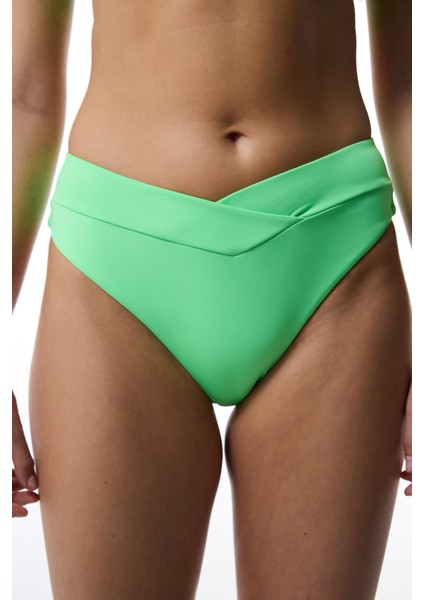 Yeşil V Kesimli Slip Bikini Altı