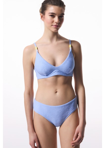 Mavi Juno Balenli Bralet Bikini Üstü