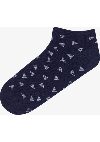 Erkek Triangle 3lü Çok Renkli Patik Çorap