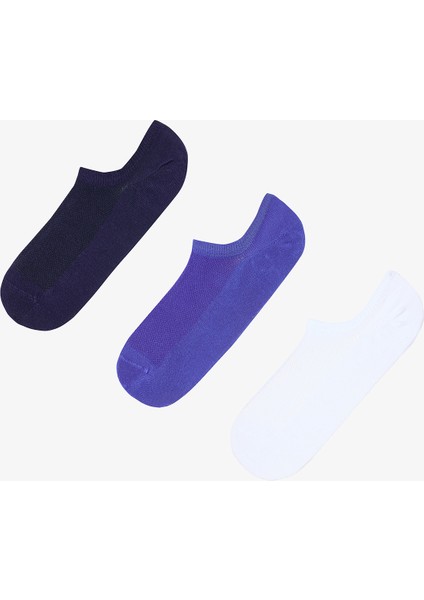 Erkek Single Stripe 3lü Sneaker Lacivert Çorap