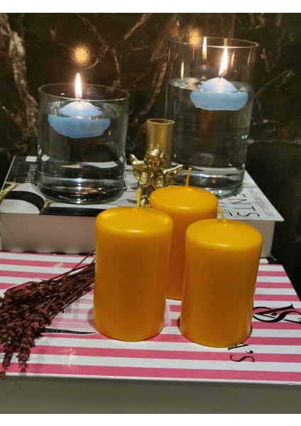 Iv Blue Purple Homedecor Citronella Sineksavar 3 Adet Turuncu Baton Mum