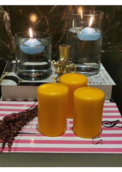 Iv Blue Purple Homedecor Citronella Sineksavar 3 Adet Turuncu Baton Mum