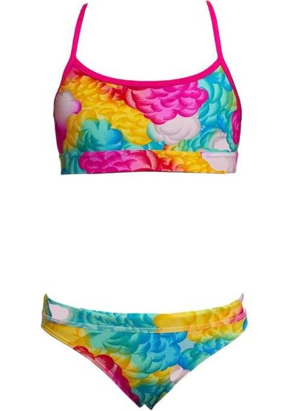 Cloudy Colours Kız Çocuk Crop Bikini Takımı