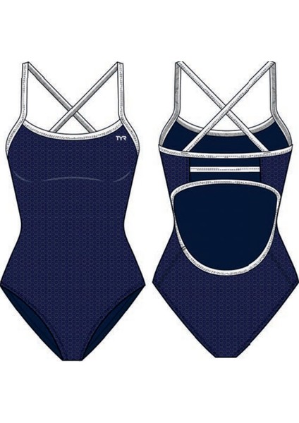 Durafast Elite® Tf Kız Çocuk Mayo - Hexa (Lacivert)