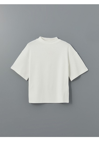 Yeni Sezon Bisiklet Yaka Oversize Kadin Tisort - S5I296Z8