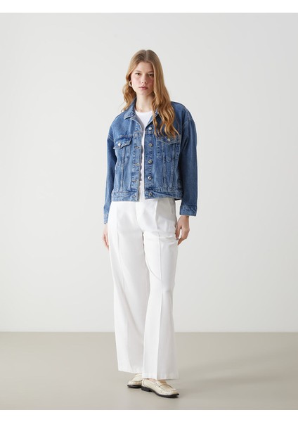 Yeni Sezon Gomlek Yaka Kadin Jean Ceket - S57613Z8 fiyatları