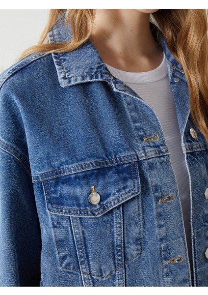 Yeni Sezon Gomlek Yaka Kadin Jean Ceket - S57613Z8 modelleri